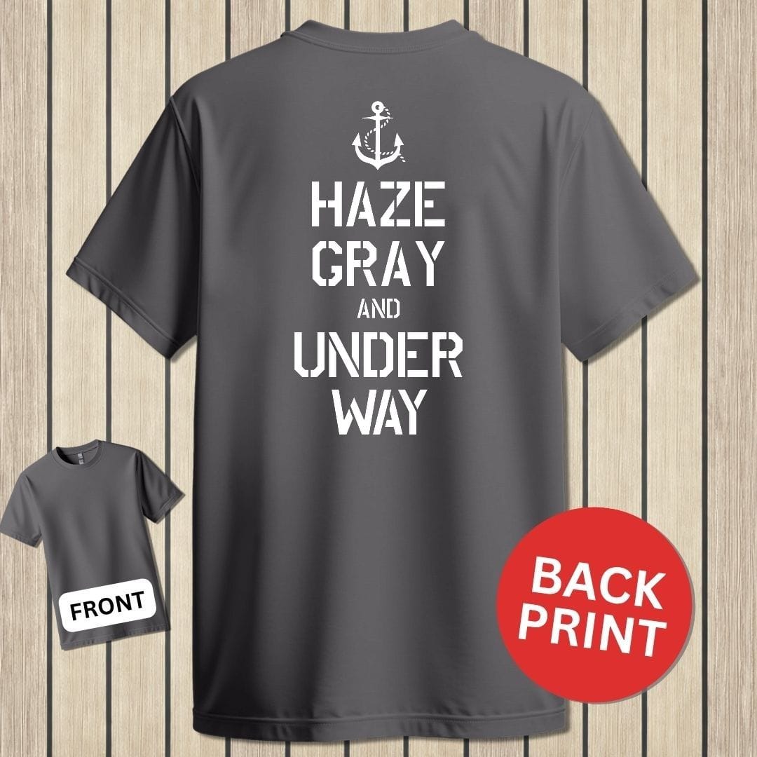NavyHumor Classic Tee Charcoal / S Haze Gray and Under Way