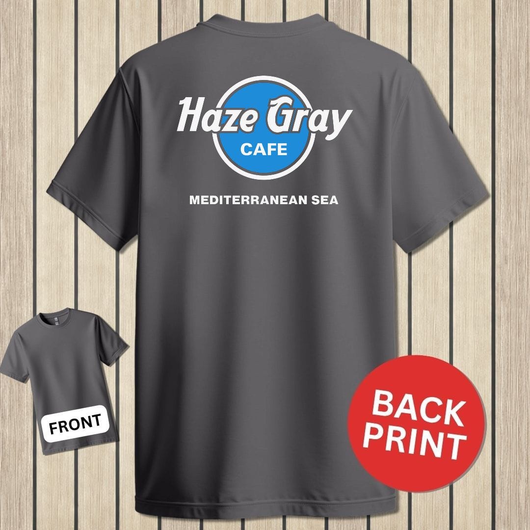 NavyHumor Classic Tee Charcoal / S Haze Gray Cafe - Mediterranean Sea