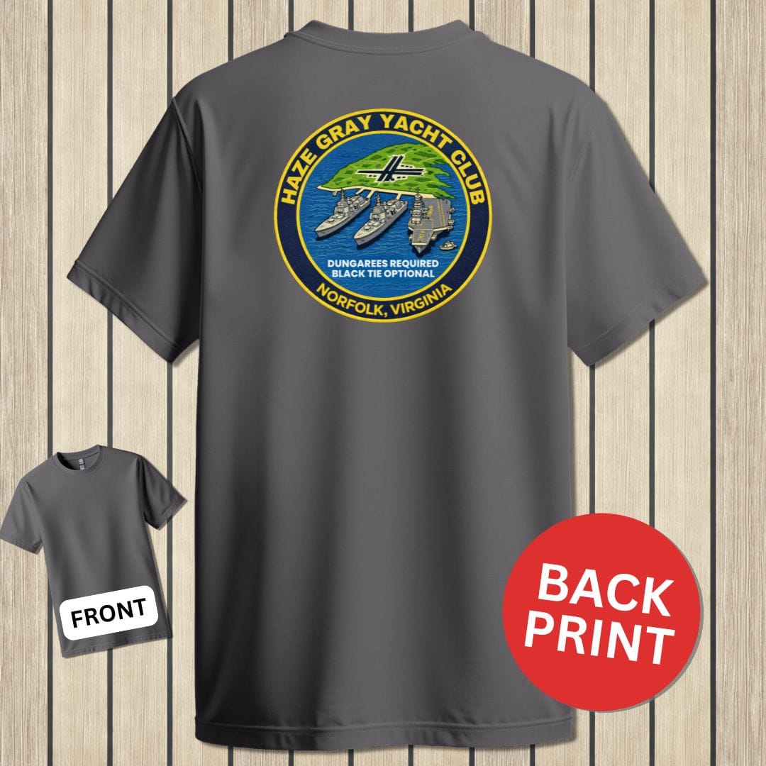 NavyHumor Classic Tee Charcoal / S Haze Gray Yacht Club - Norfolk