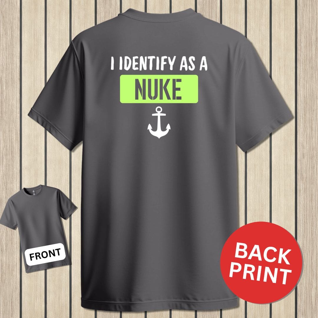 NavyHumor Classic Tee Charcoal / S I Identify As A Nuke
