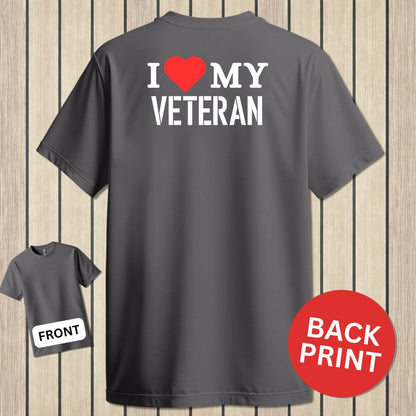 NavyHumor Classic Tee Charcoal / S I Love My Veteran