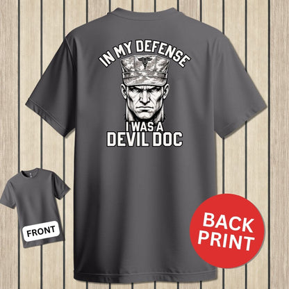 NavyHumor Classic Tee Charcoal / S I Was A Devil Doc