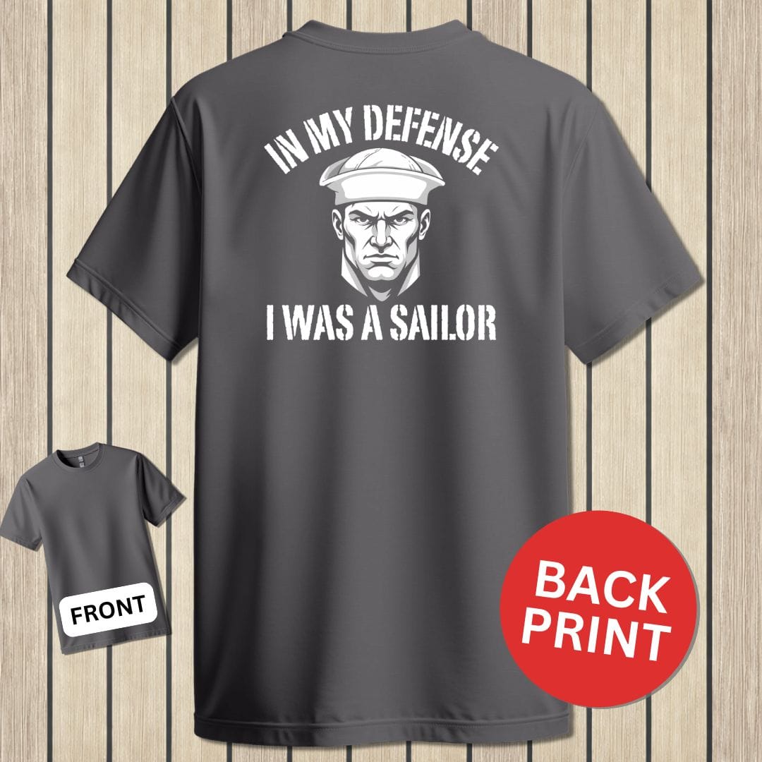 NavyHumor Classic Tee Charcoal / S In My Defense - Male