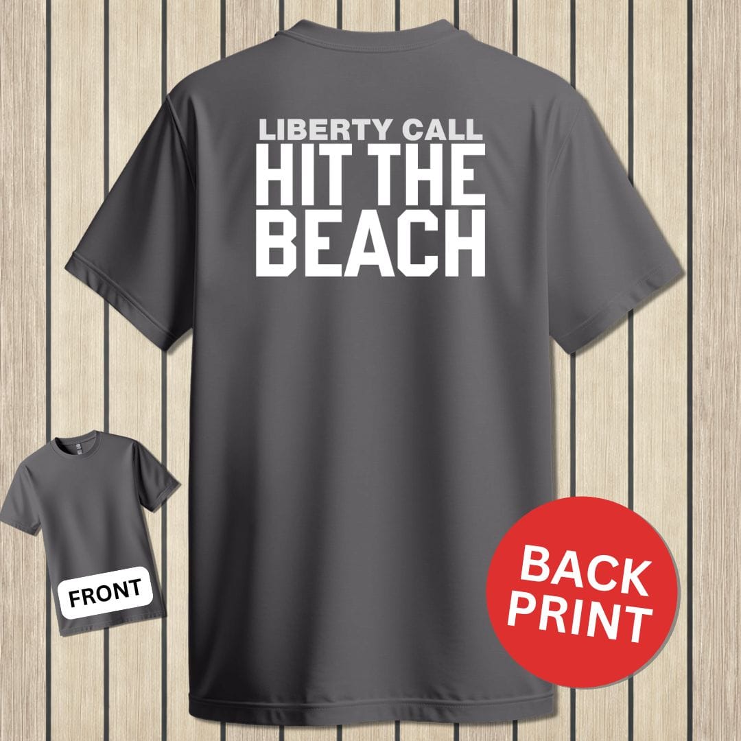 NavyHumor Classic Tee Charcoal / S Liberty Call - Hit The Beach