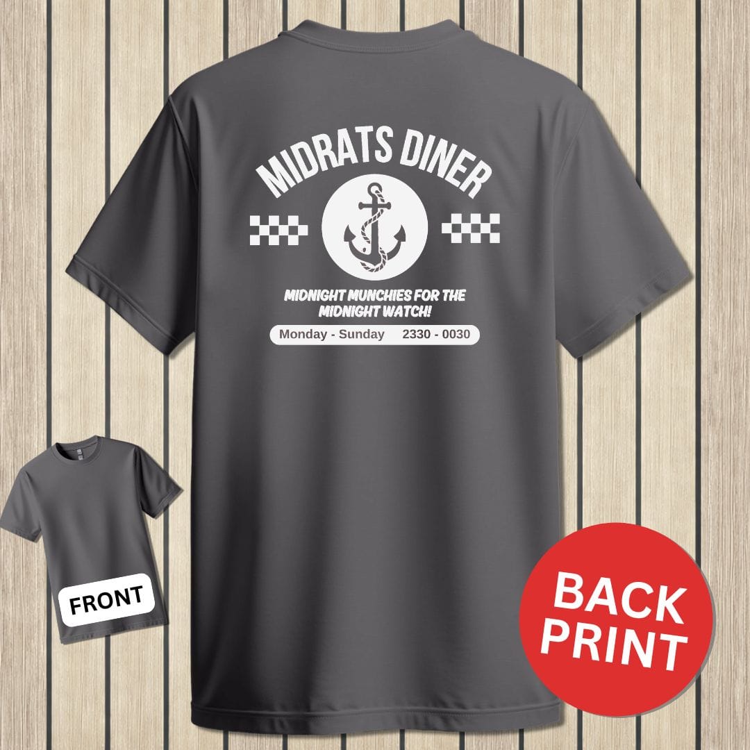 NavyHumor Classic Tee Charcoal / S MIdrats Diner - Anchor