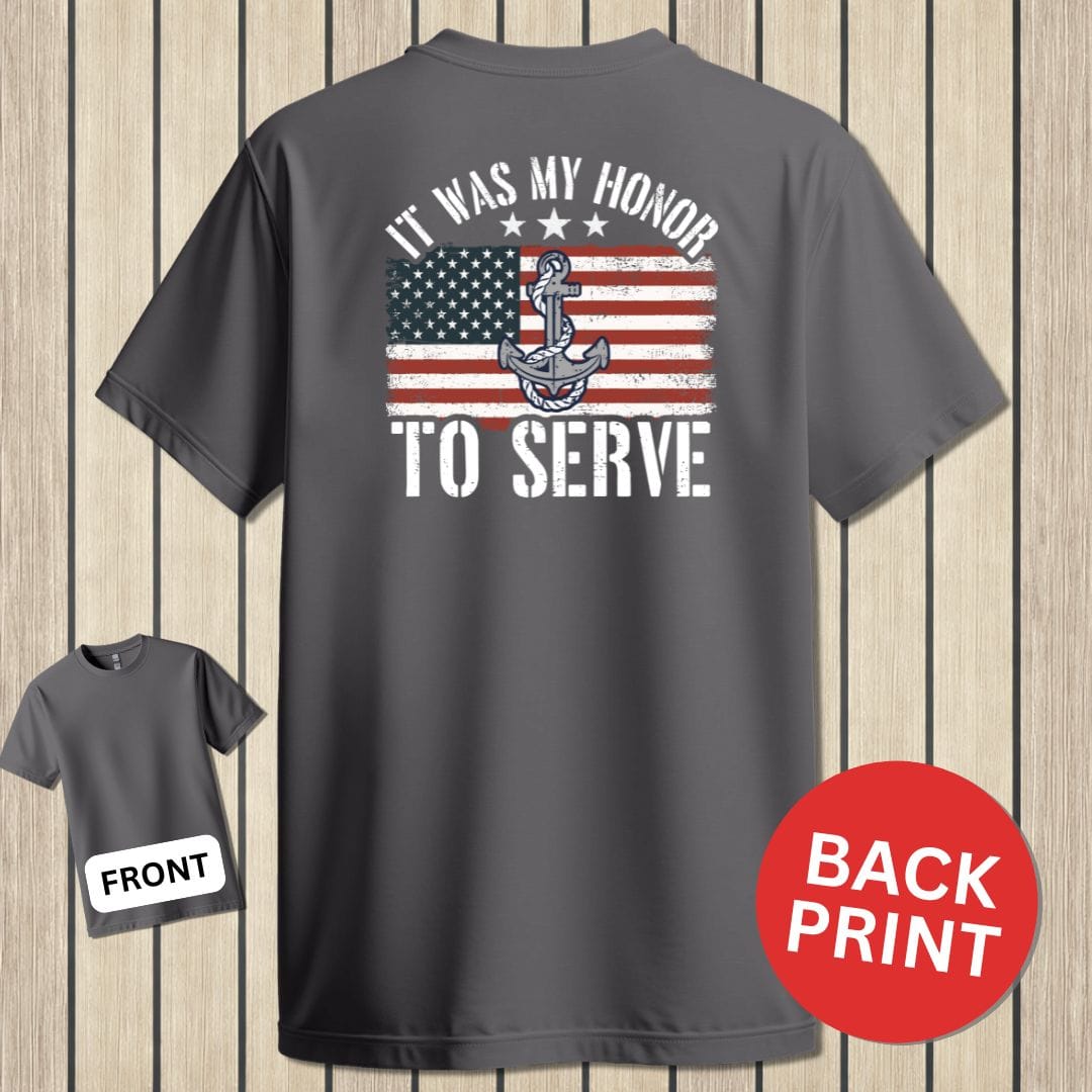 NavyHumor Classic Tee Charcoal / S My Honor To Serve