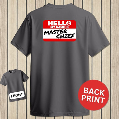 NavyHumor Classic Tee Charcoal / S My Name Is Master Chief