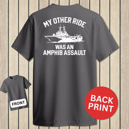 NavyHumor Classic Tee Charcoal / S My Other Ride - Amphib Assault