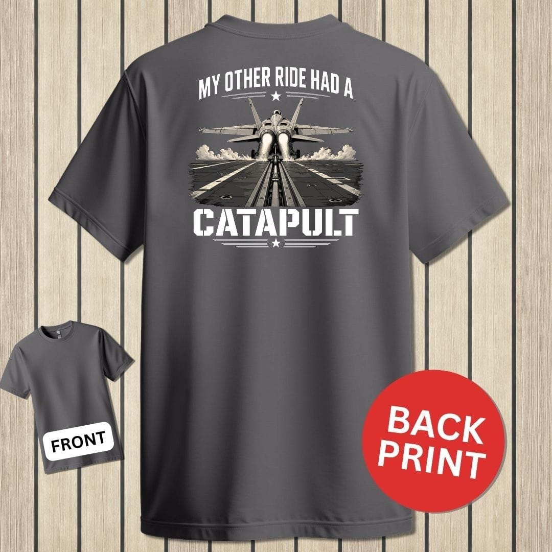 NavyHumor Classic Tee Charcoal / S My Other Ride Had A Catapult