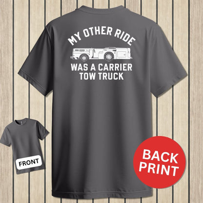 NavyHumor Classic Tee Charcoal / S My Other Ride Was A Carrier Tow Truck