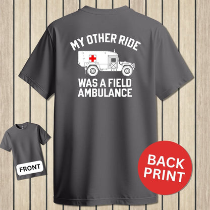 NavyHumor Classic Tee Charcoal / S My Other Ride Was A Field Ambulance