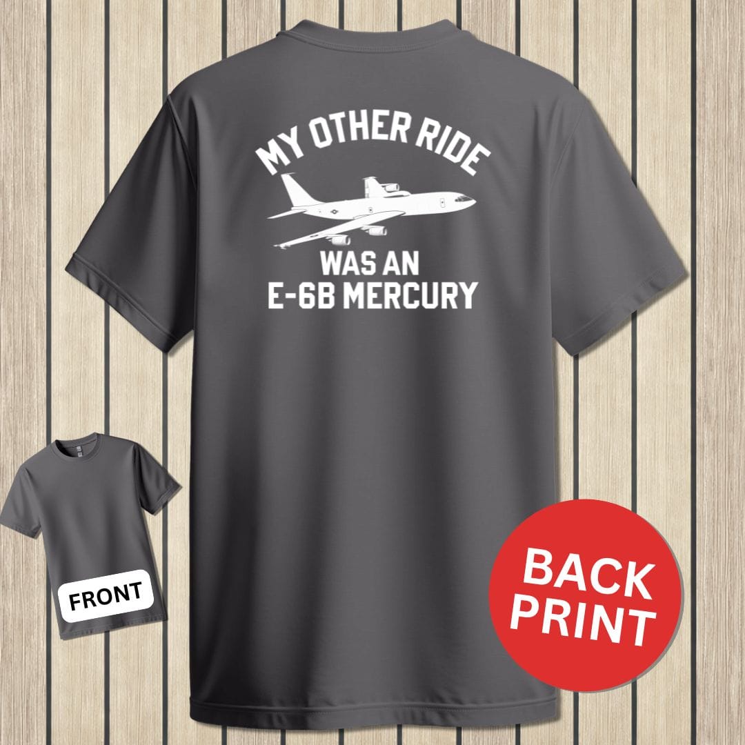 NavyHumor Classic Tee Charcoal / S My Other Ride Was An E-6B Mercury