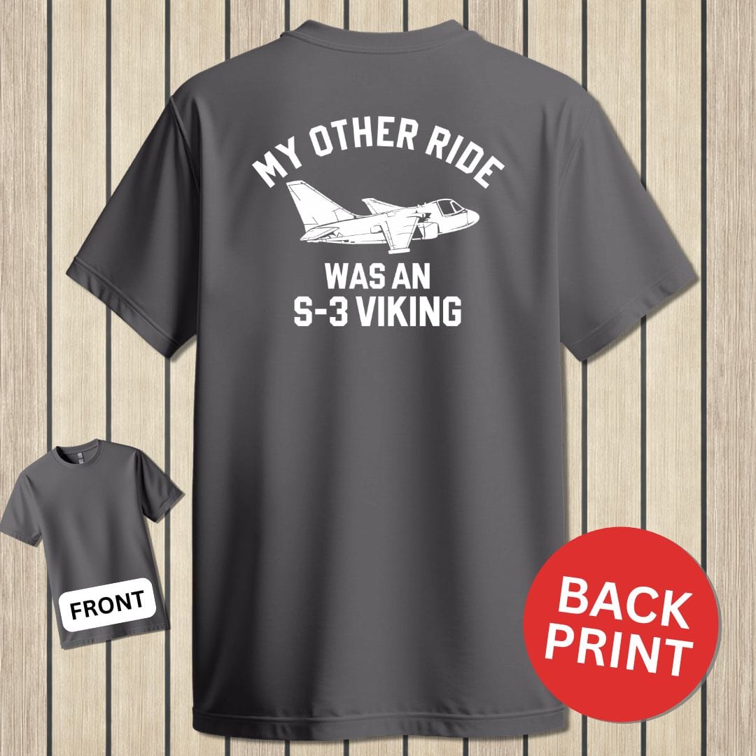 NavyHumor Classic Tee Charcoal / S My Other Ride Was An S-3 Viking