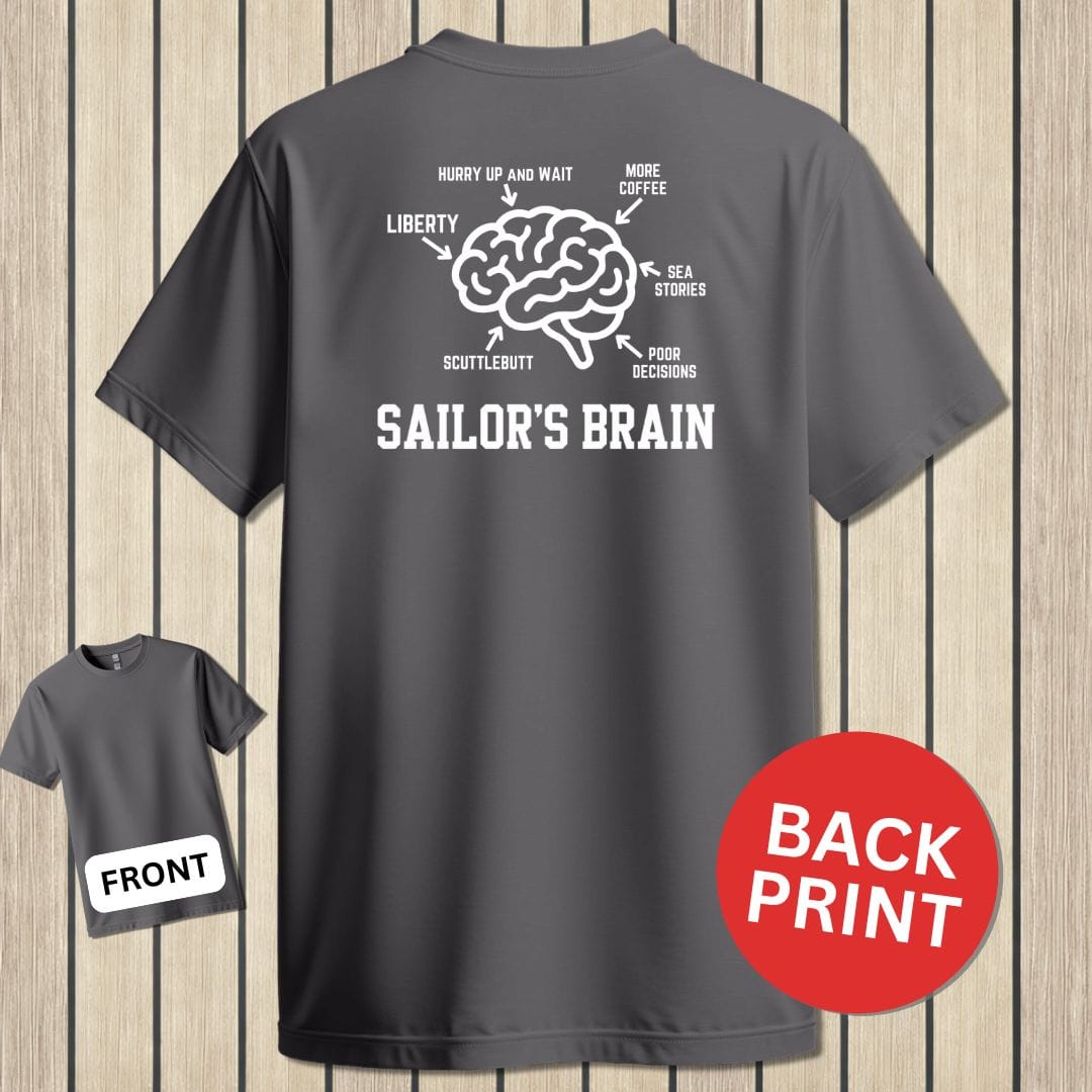 NavyHumor Classic Tee Charcoal / S Sailor's Brain