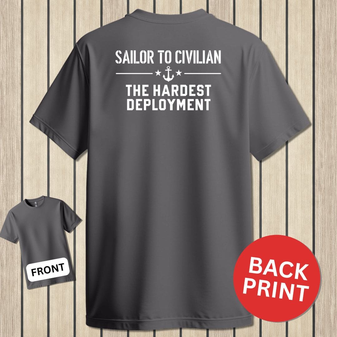 NavyHumor Classic Tee Charcoal / S Sailor To Civilian