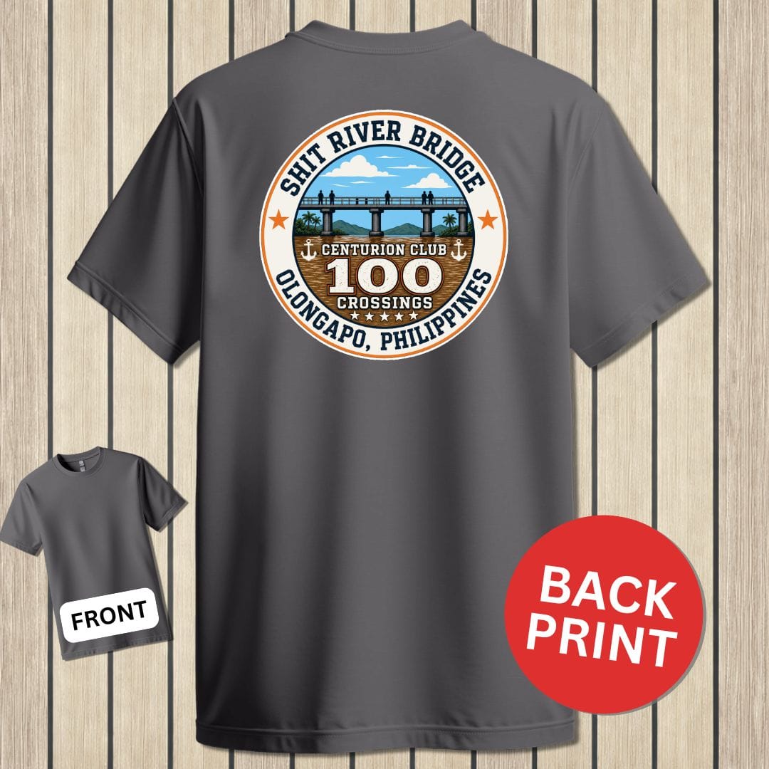 NavyHumor Classic Tee Charcoal / S Shit River Bridge Centurion Club
