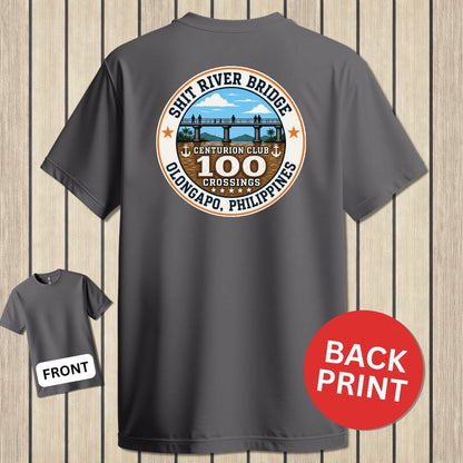 NavyHumor Classic Tee Charcoal / S Shit River Bridge Centurion Club