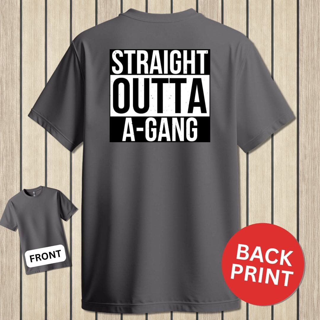 NavyHumor Classic Tee Charcoal / S Straight Outta A-Gang