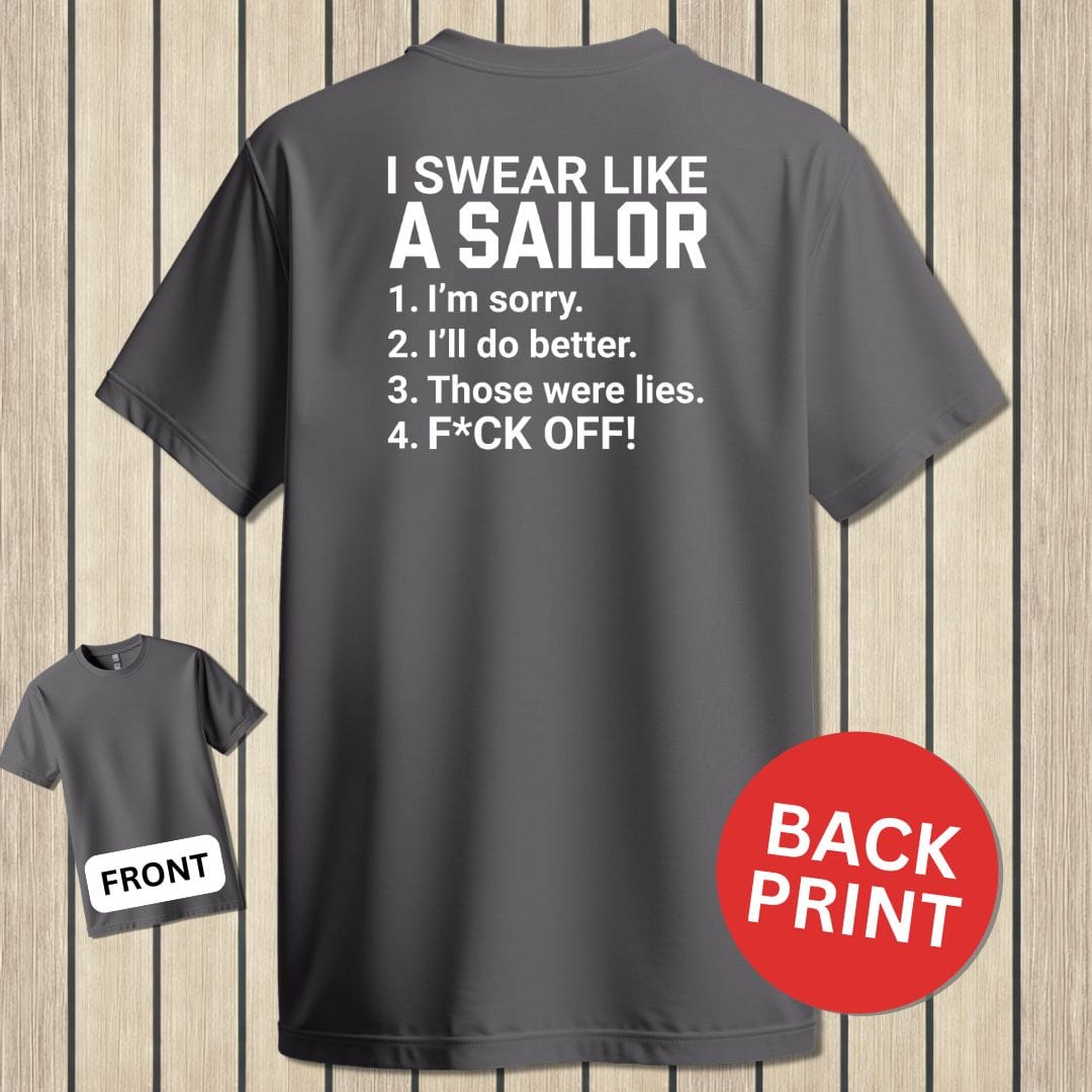 NavyHumor Classic Tee Charcoal / S Swear Like A Sailor
