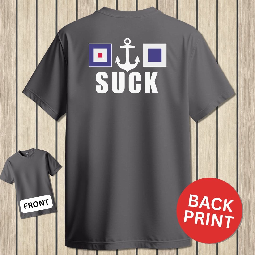 NavyHumor Classic Tee Charcoal / S W(anchor)S Suck