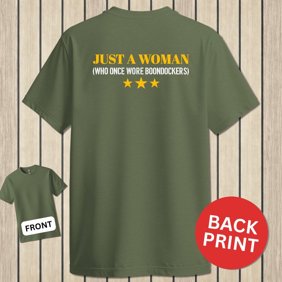NavyHumor Classic Tee Military Green / S A Woman Who Wore Boondockers