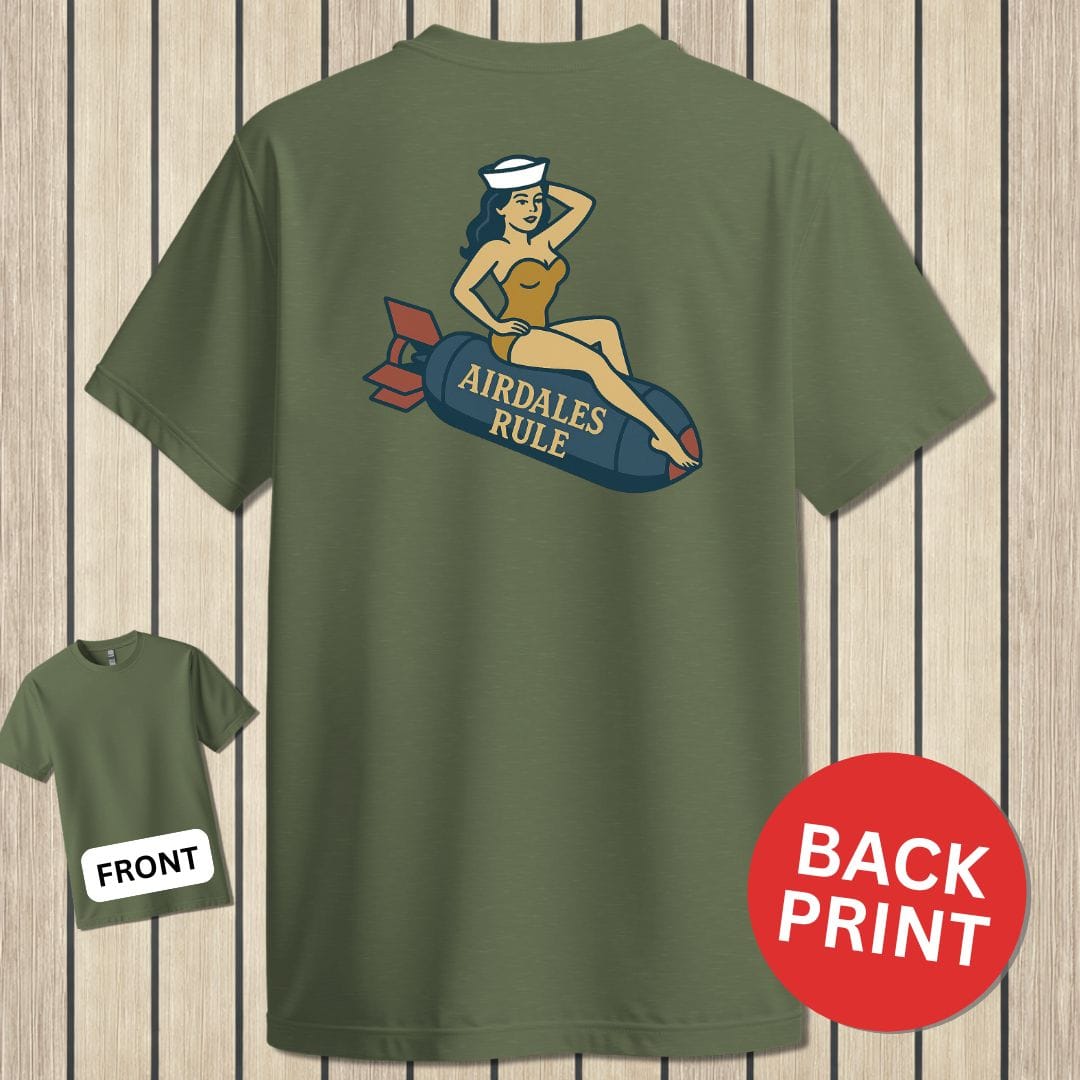 NavyHumor Classic Tee Military Green / S Airdales Rule Tattoo