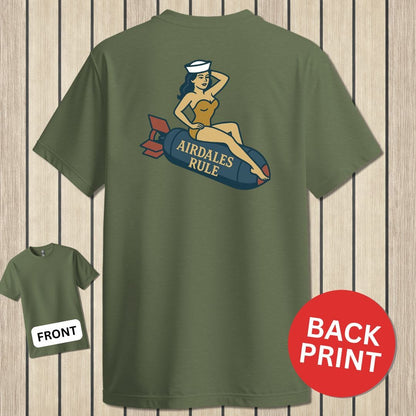 NavyHumor Classic Tee Military Green / S Airdales Rule Tattoo