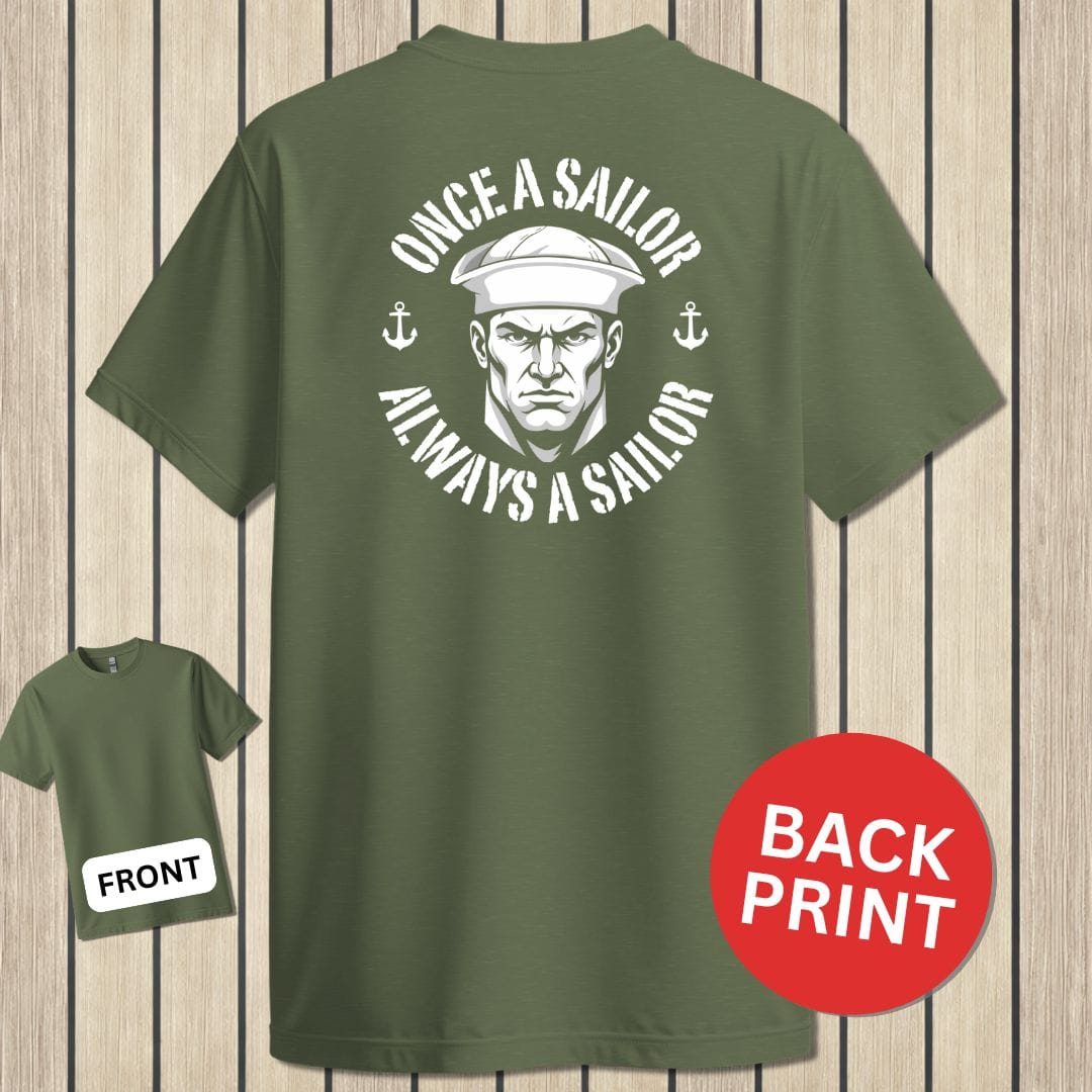NavyHumor Classic Tee Military Green / S Always A Sailor