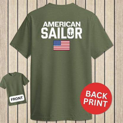 NavyHumor Classic Tee Military Green / S American Sailor