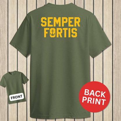 NavyHumor Classic Tee Military Green / S Bold Semper Fortis