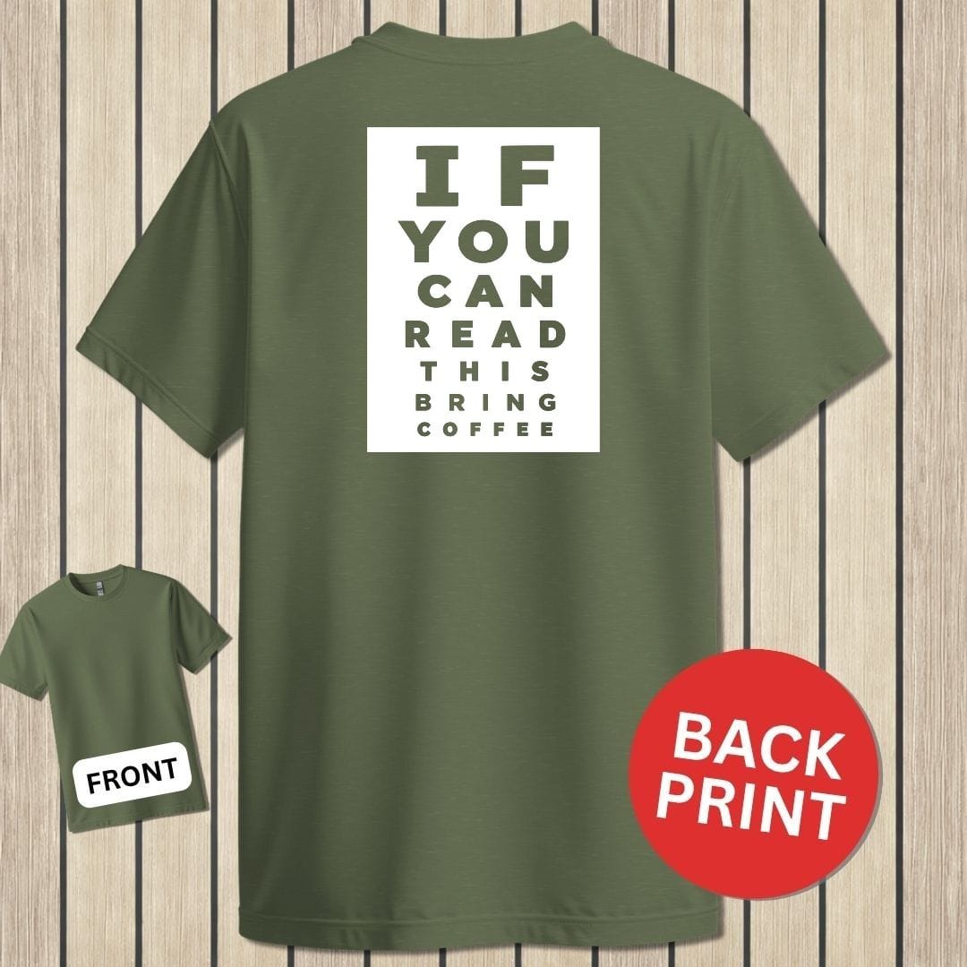 NavyHumor Classic Tee Military Green / S Bring Coffee Eye Chart