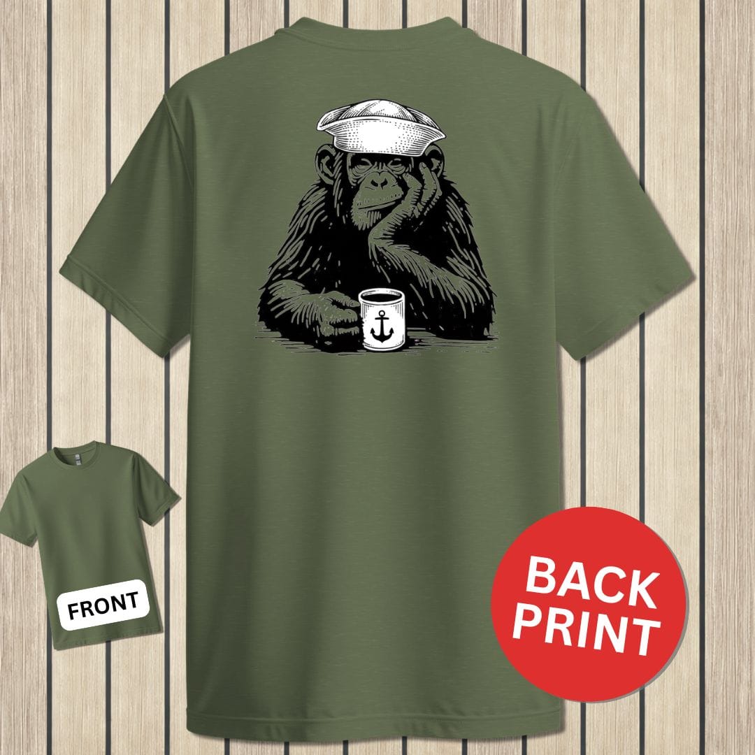NavyHumor Classic Tee Military Green / S Coffee Monkey