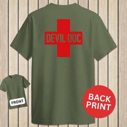 NavyHumor Classic Tee Military Green / S Devil Doc Cross