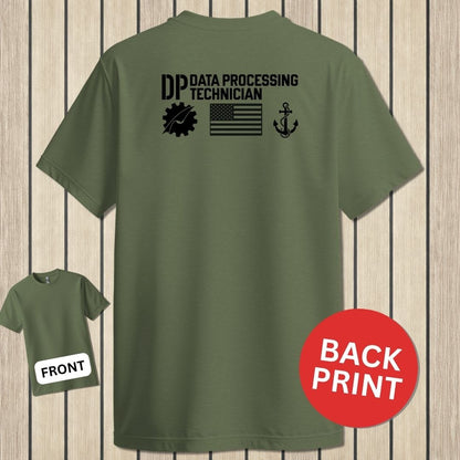 NavyHumor Classic Tee Military Green / S DP - Flag & Anchor