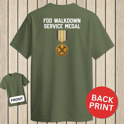 NavyHumor Classic Tee Military Green / S FOD Walkdown Service Medal