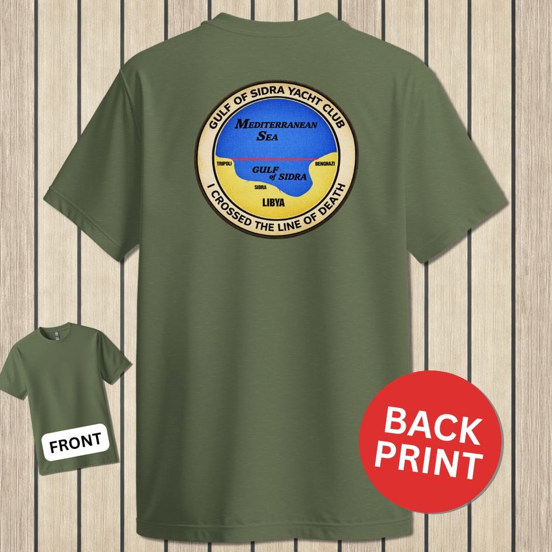NavyHumor Classic Tee Military Green / S Gulf of Sidra Yacht Club - Line of Death
