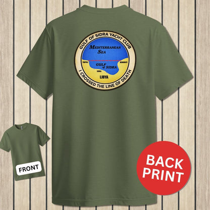 NavyHumor Classic Tee Military Green / S Gulf of Sidra Yacht Club - Line of Death