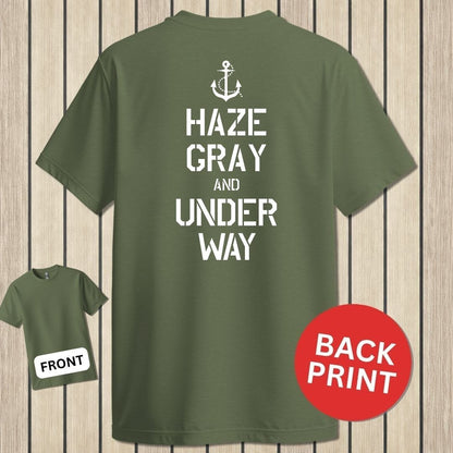 NavyHumor Classic Tee Military Green / S Haze Gray and Under Way