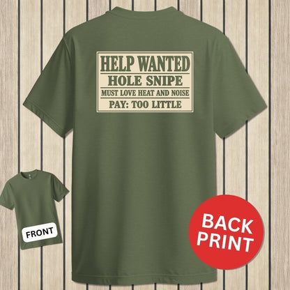 NavyHumor Classic Tee Military Green / S Hole Snipe Help Wanted
