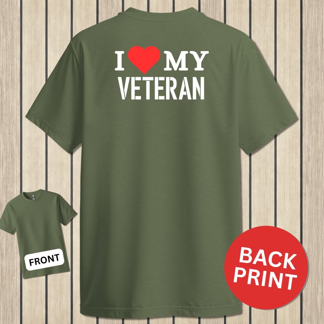 NavyHumor Classic Tee Military Green / S I Love My Veteran