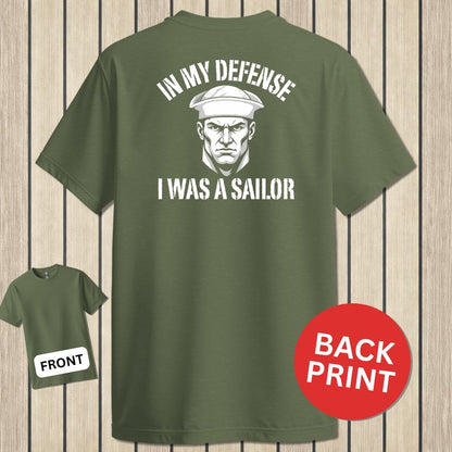 NavyHumor Classic Tee Military Green / S In My Defense - Male