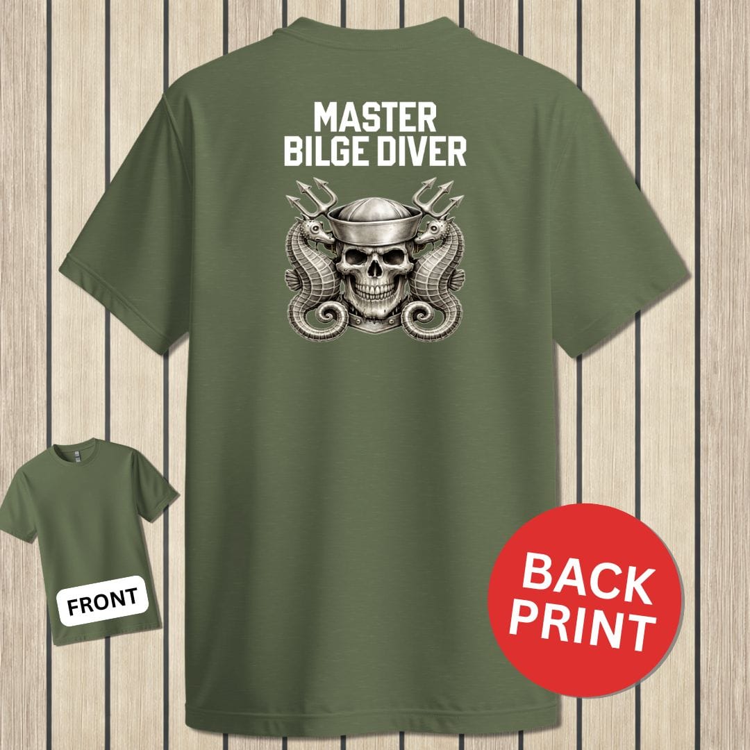 NavyHumor Classic Tee Military Green / S Master Bilge Diver