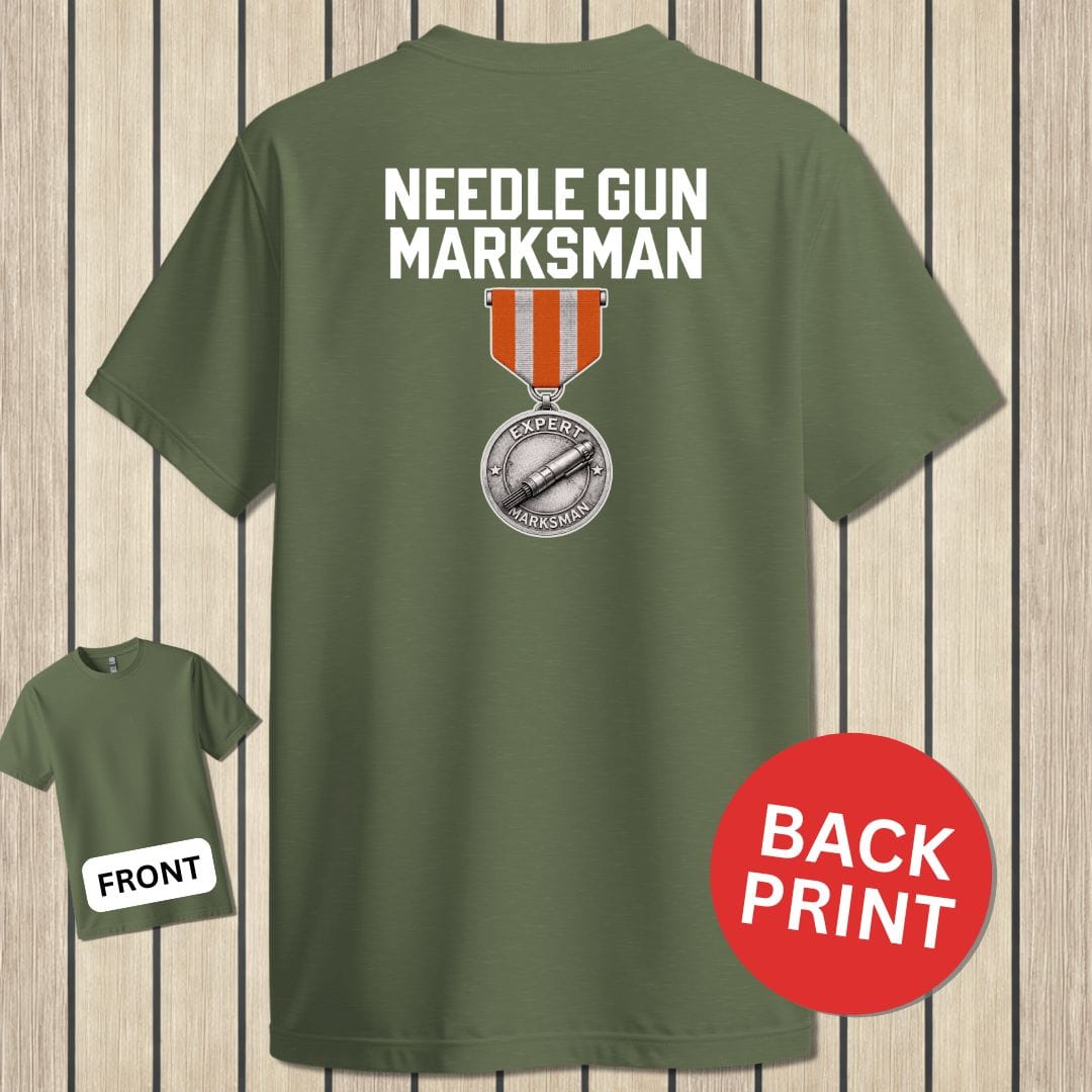 NavyHumor Classic Tee Military Green / S Needle Gun Marksman