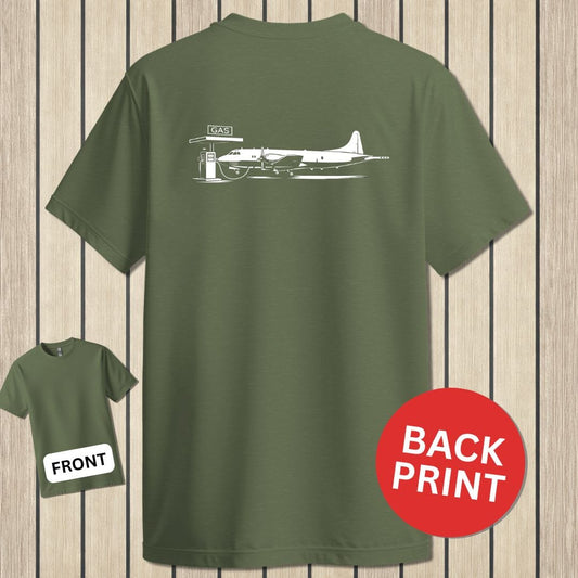 NavyHumor Classic Tee Military Green / S P-3 At The Pump