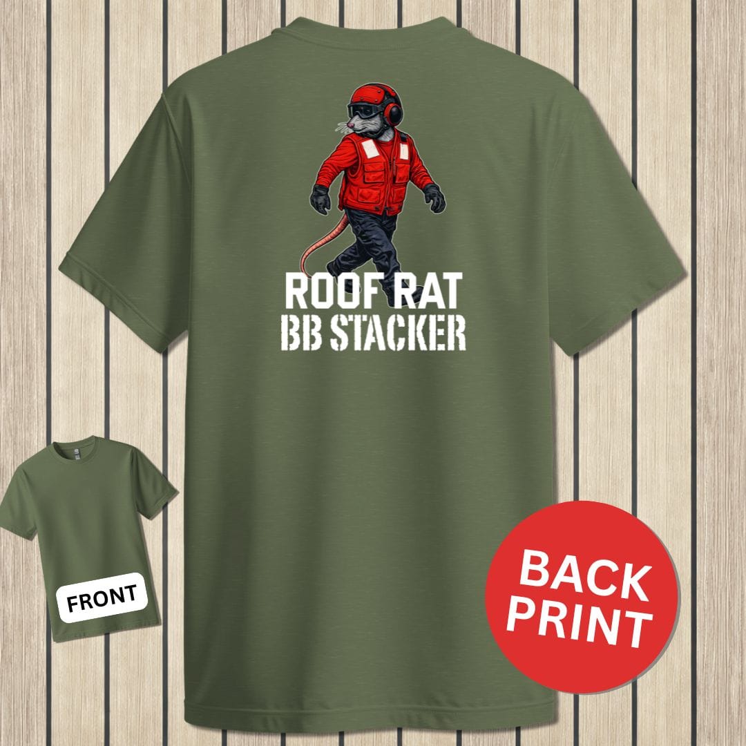 NavyHumor Classic Tee Military Green / S Red Roof Rat - BB Stacker