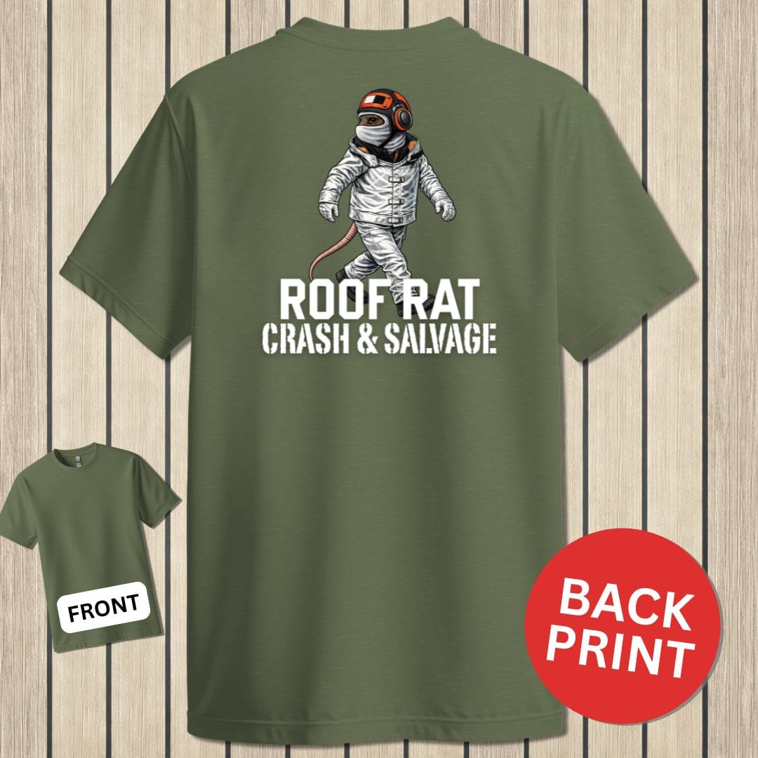 NavyHumor Classic Tee Military Green / S Red Roof Rat - Crash & Salvage