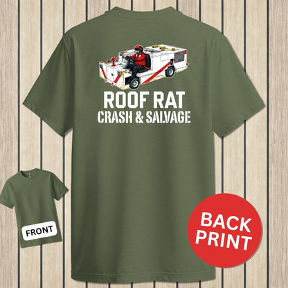NavyHumor Classic Tee Military Green / S Red Roof Rat - P25 Fire Truck