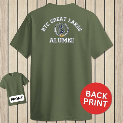 NavyHumor Classic Tee Military Green / S RTC Great Lakes Alumni