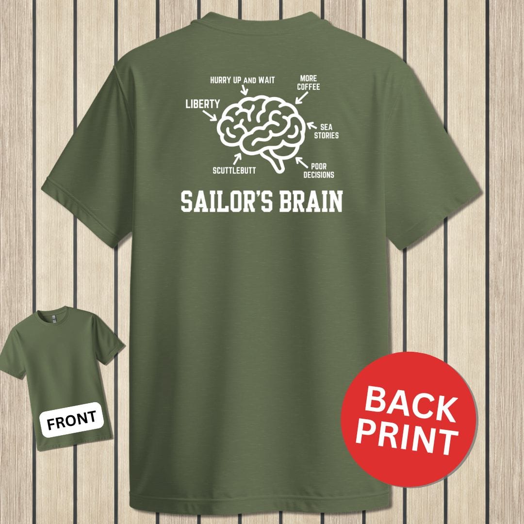 NavyHumor Classic Tee Military Green / S Sailor's Brain
