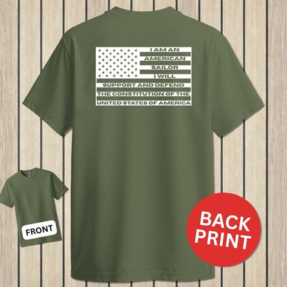 NavyHumor Classic Tee Military Green / S Sailor's Creed Flag